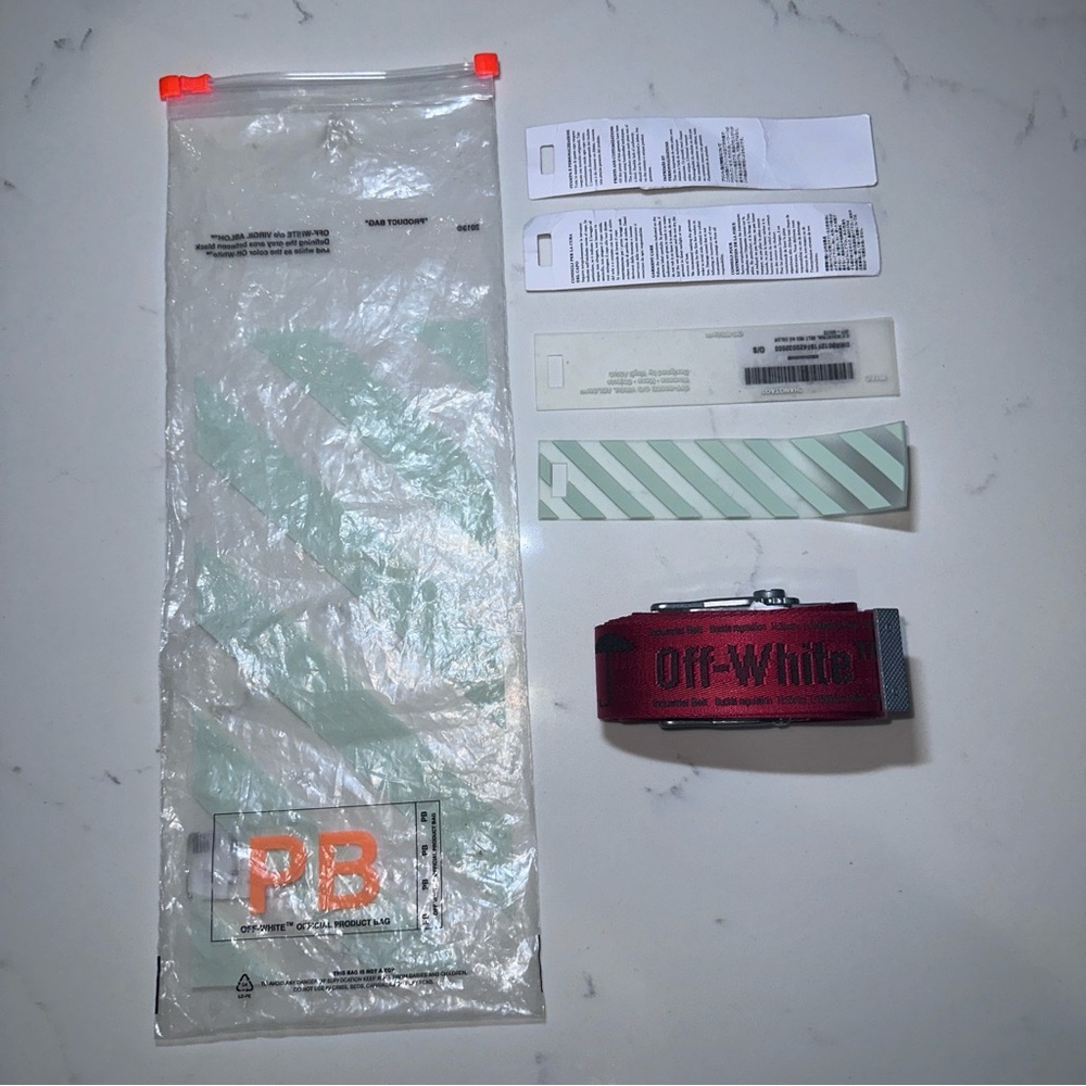 Off-White - Red Industrial Belt